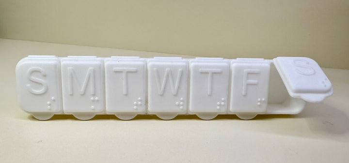 7 days Pill Box with Braille