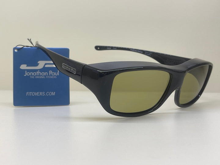 Large - PPP Lens - Quamby Eternal Black Fitover - Yellow Lens (Sunglasses)