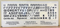 Alphatabs PC Black on White  (Large Print keyboard stickers)
