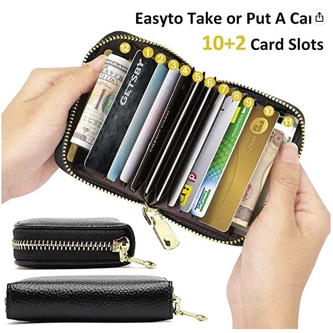 Bank/Credit/ID Card Holder - Wallet - BLACK