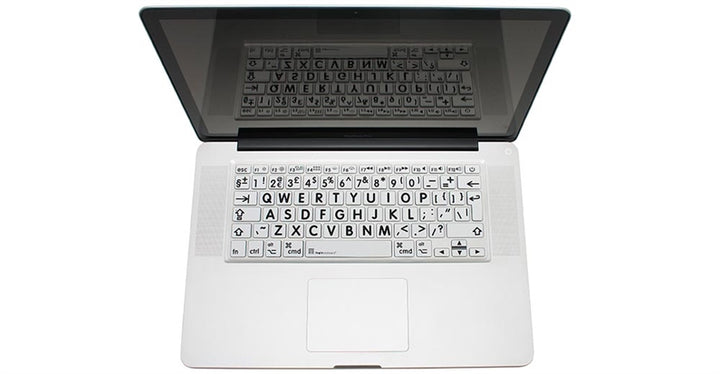 MACBOOK Skin Black on White