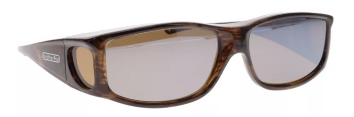 Large - PPP Lens - Jett Brown Marble Fitover - Amber Lens (Sunglasses)