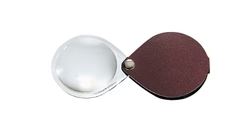 6X Eschenbach Folding POCKET Magnifier (dark red leather cover)