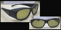 Small - PPP lens - Sunni Satin Black Fitover - Yellow Lens (Sunglasses)