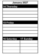 2027 Large Print Diary