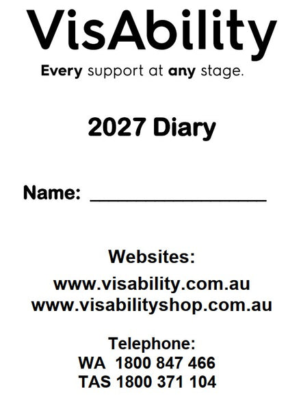 2027 Large Print Diary
