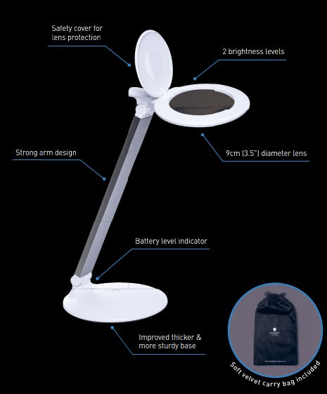 2.25X HALO Go2 Rechargeable Magnifier Lamp