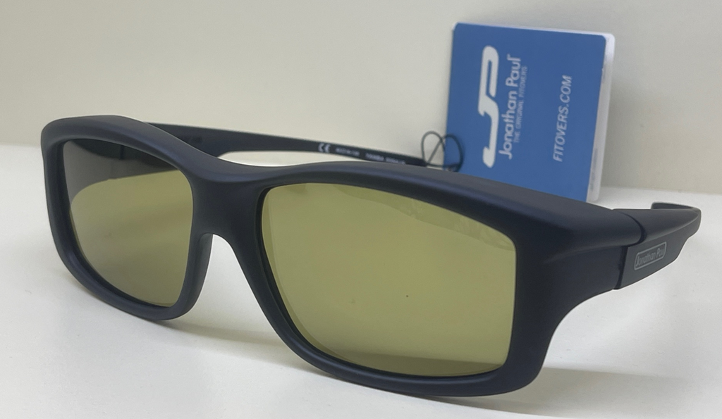 XL - PPP Lens - Yamba Satin Black Fitover - Yellow Lens (Sunglasses ...