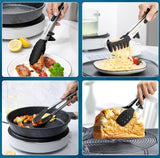 5-Pack Silicone Tongs/Brush for Cooking