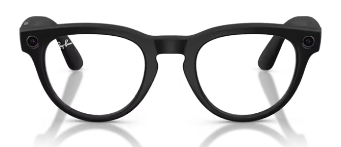 SMALL Black HEADLINER  Frame RAY-BAN META Glasses - Clear lens