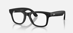 LARGE Matte Black WAYFARER Frame RAY-BAN META Glasses - Clear lens