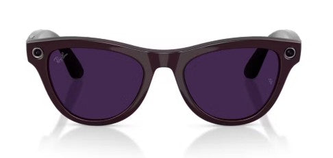 Medium SKYLER VIOLET Frame RAY-BAN META Glasses - Transition Amethyst Lens
