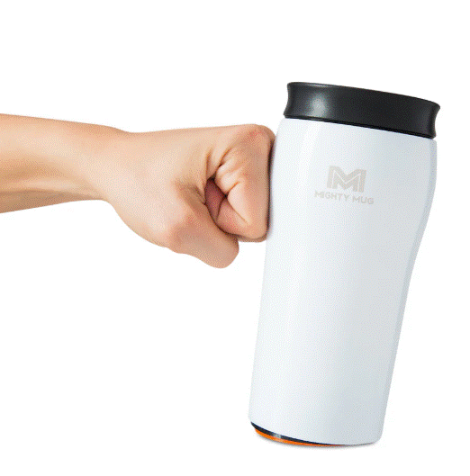 MIGHTY MUG GO - STAINLESS STEEL - MOON WHITE - 12 OZ (354ml)