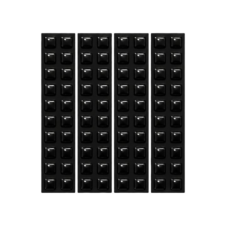 Trapezoid Black Tactile Bump On  L10mm X W10mm X H2.5mm  (20 PACK)