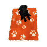 50X70cm - Orange with White Paws Pet Mat/Bed