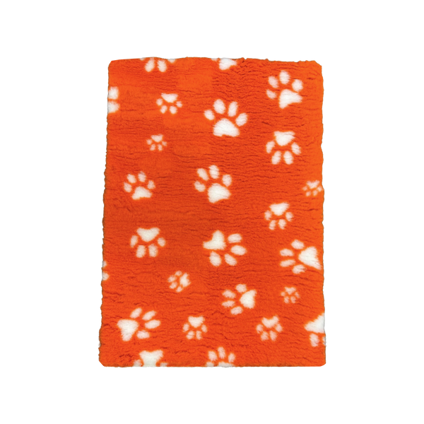 70X100cm - Orange with White Paws Pet Mat/Bed