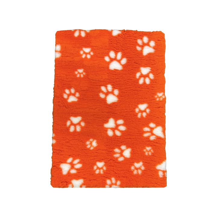 70X100cm - Orange with White Paws Pet Mat/Bed