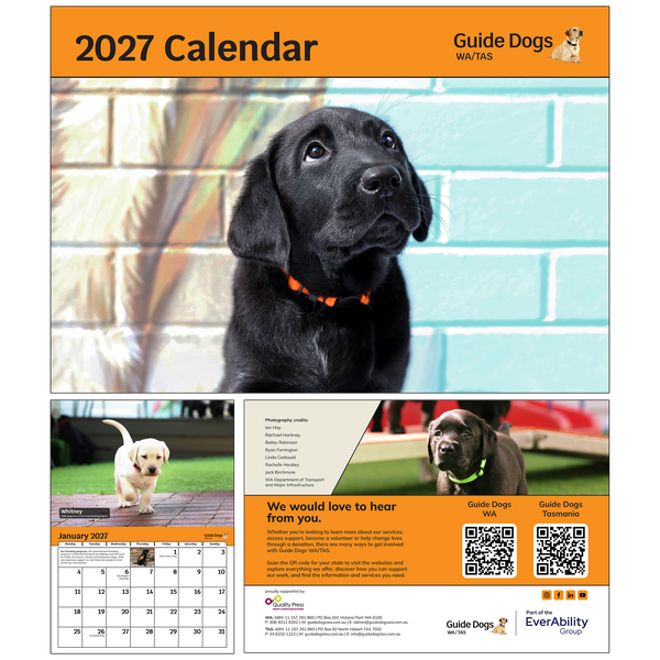 Guide Dogs WA/TAS 2027 Calendar