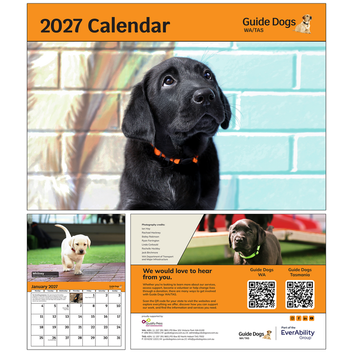Guide Dogs WA/TAS 2027 Calendar