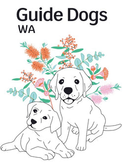 Guide Dogs WA Tea Towel - 2 Dogs design