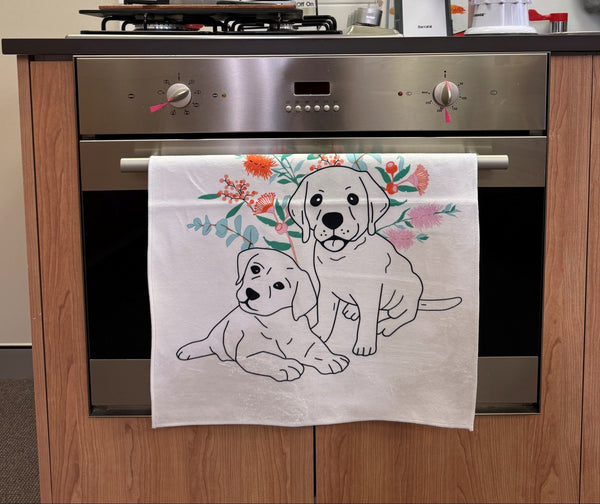 HAND TOWEL - Guide Dogs WA - 2 Dogs design
