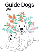 HAND TOWEL - Guide Dogs WA - 2 Dogs design