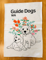HAND TOWEL - Guide Dogs WA - 2 Dogs design