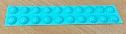 Round Blue Tactile Bump On D9.5mm X H3.7mm (20 PACK)