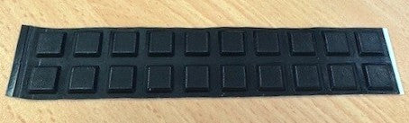 Trapezoid Black Tactile Bump On  L10mm X W10mm X H2.5mm  (20 PACK)