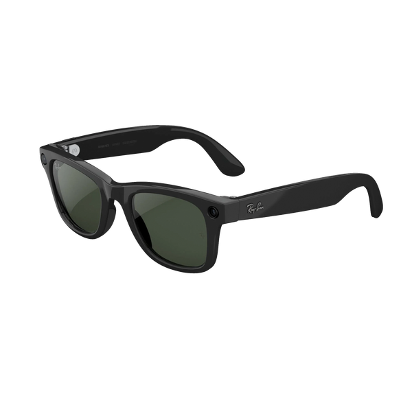 SMALL Matte Black WAYFARER Frame RAY-BAN META AI - Graphite Lens