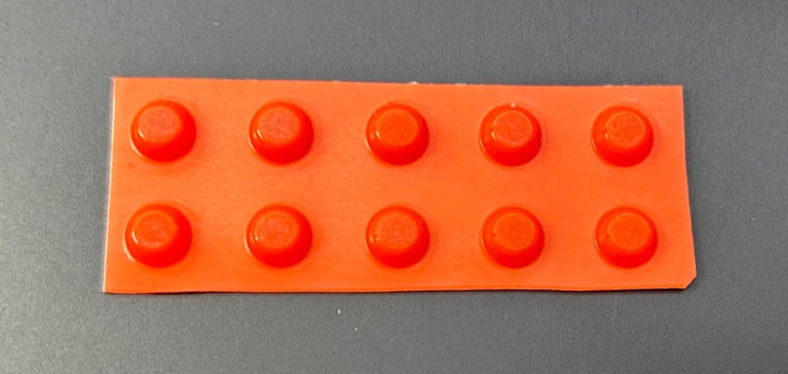 Orange Tactile Markers. Pack of 10 round bumpons