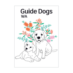 HAND TOWEL - Guide Dogs WA - 2 Dogs design