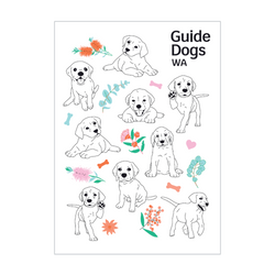 HAND TOWEL - Guide Dogs WA - Puppy Dogs