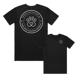 XXL - Black - Guide Dogs WA Supporter Staple Short Sleeve Tee