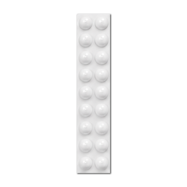 Cylinder White Tactile Bump On D6mm X H2mm  (20 PACK)