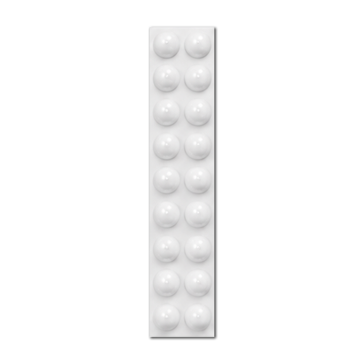 Cylinder White Tactile Bump On D6mm X H2mm  (20 PACK)