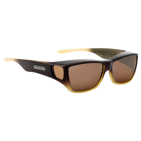 Large - Traveler Brown/Tan Fitover - Amber Lenses (Sunglasses)