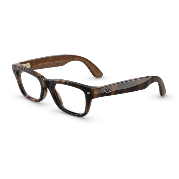 SMALL Havana BLAYZER Frame RAY-BAN META Glasses - Demo lens