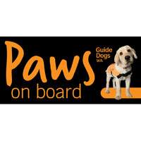 Guide Dogs WA PAWS on Board Sticker
