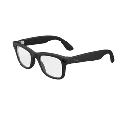 LARGE Matte Black WAYFARER Frame RAY-BAN META AI - Clear lens