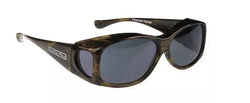XS - PPP lens - Glides Brushed Horn Fitover - Grey Lens (Sunglasses)