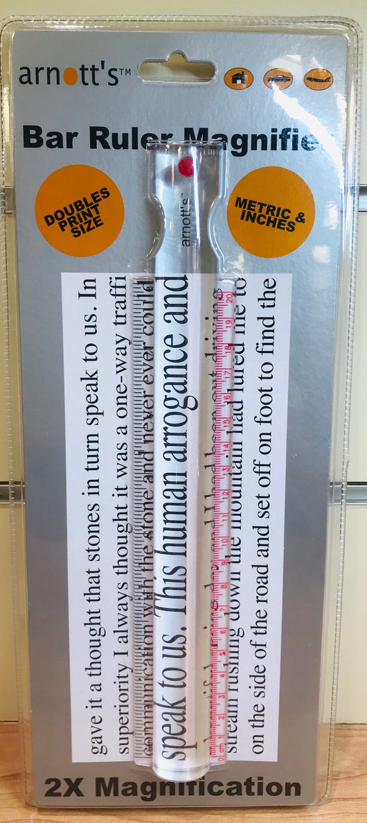 2X Bar Ruler Magnifier 20cm