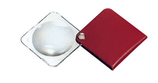 3.5X Pouch Magnifier  RED - Square