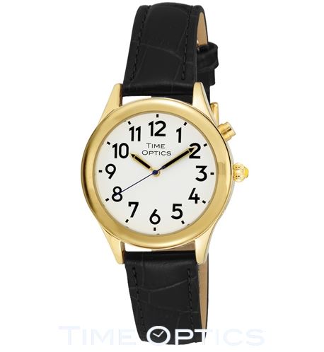 Time Optics Ladies Watch Gold Leather band