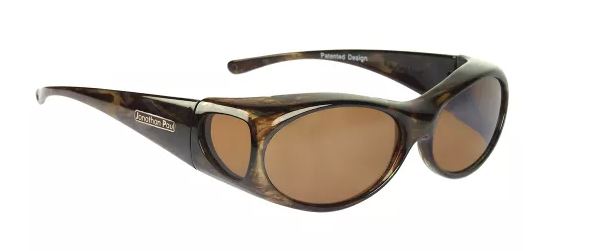 Small - PPP lens - Aurora Brown Marble Fitover - Amber Lens (Sunglasse ...