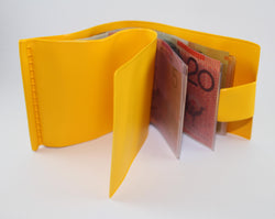 Note Wallet Plastic  Black, Yellow, Blue, White, Red, Orange Black