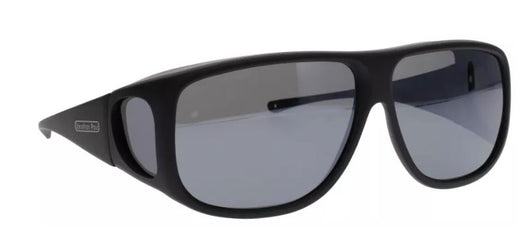 XL - PPP Lens - Aviator Matte Black Fitover  - Grey Lens (Sunglasses)