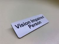 Vision Impaired Person Badge (Magnet) White